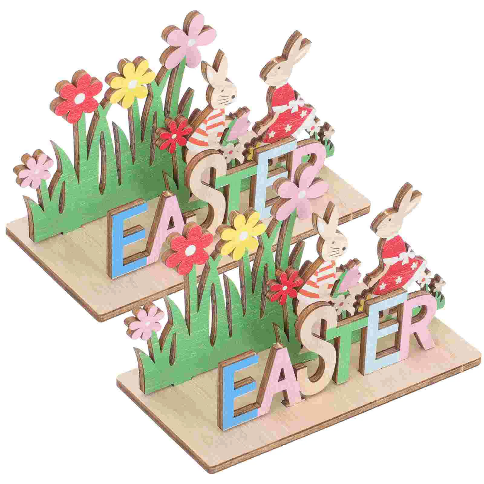 

Easter Decorations Table Wooden Sign Happy Home Adorn Party Favor Tabletop Centerpiece