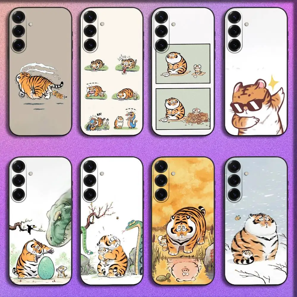 

Cartoon Dragon Tiger Funny Phone Case For Samsung S25,S24,S21,S22,S23,S30,Ultra,S20,Plus,Fe,Lite,5G Black Cover
