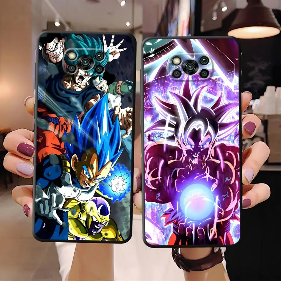 

Phone Case for Poco C51 C61 M5s M7 C75 X3 NFC X5 M3 M4 Pro F3 F7 X7 C71 C40 C50 X4 Pro Black Soft Shell Dragon Ball Cartoon Cool