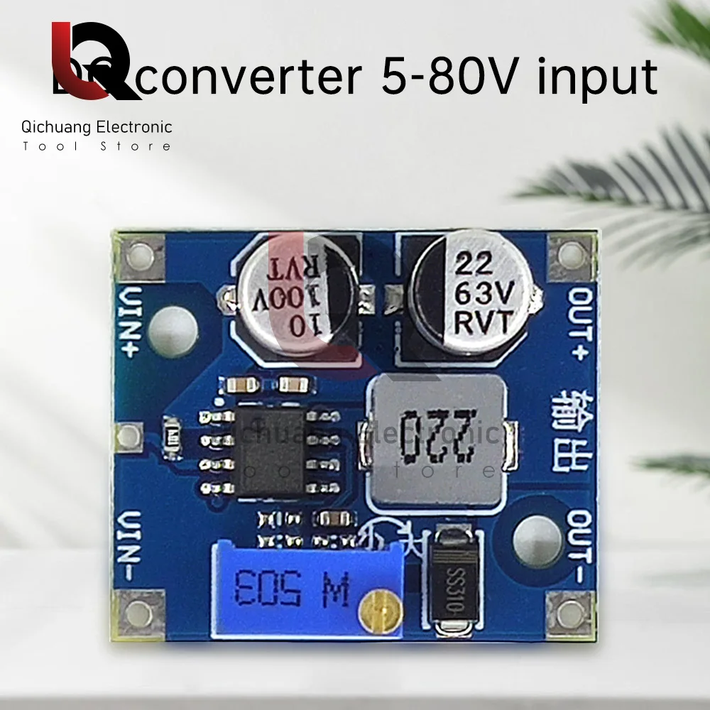 3Pcs DC-DC Adjustable Step-down Power Module Input 5-80V To 1-62V 1.5A Power Converter For Solar Energy Circuit -40C-85C