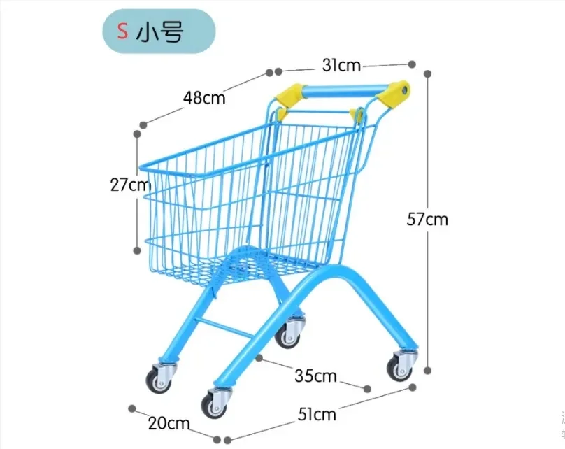 Foldable Baby shopping cart children\'s supermarket shopping cart play house trolley multi-color trolley supermarket toy