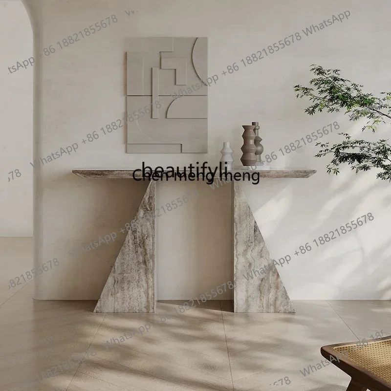 

new Natural Marble Console Tables, High-End, Elegant Luxury Stone, Italian-Style Entry Console ss 26
