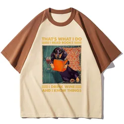 Dachshund t shirt women graphic tshirt girl manga harajuku anime clothes