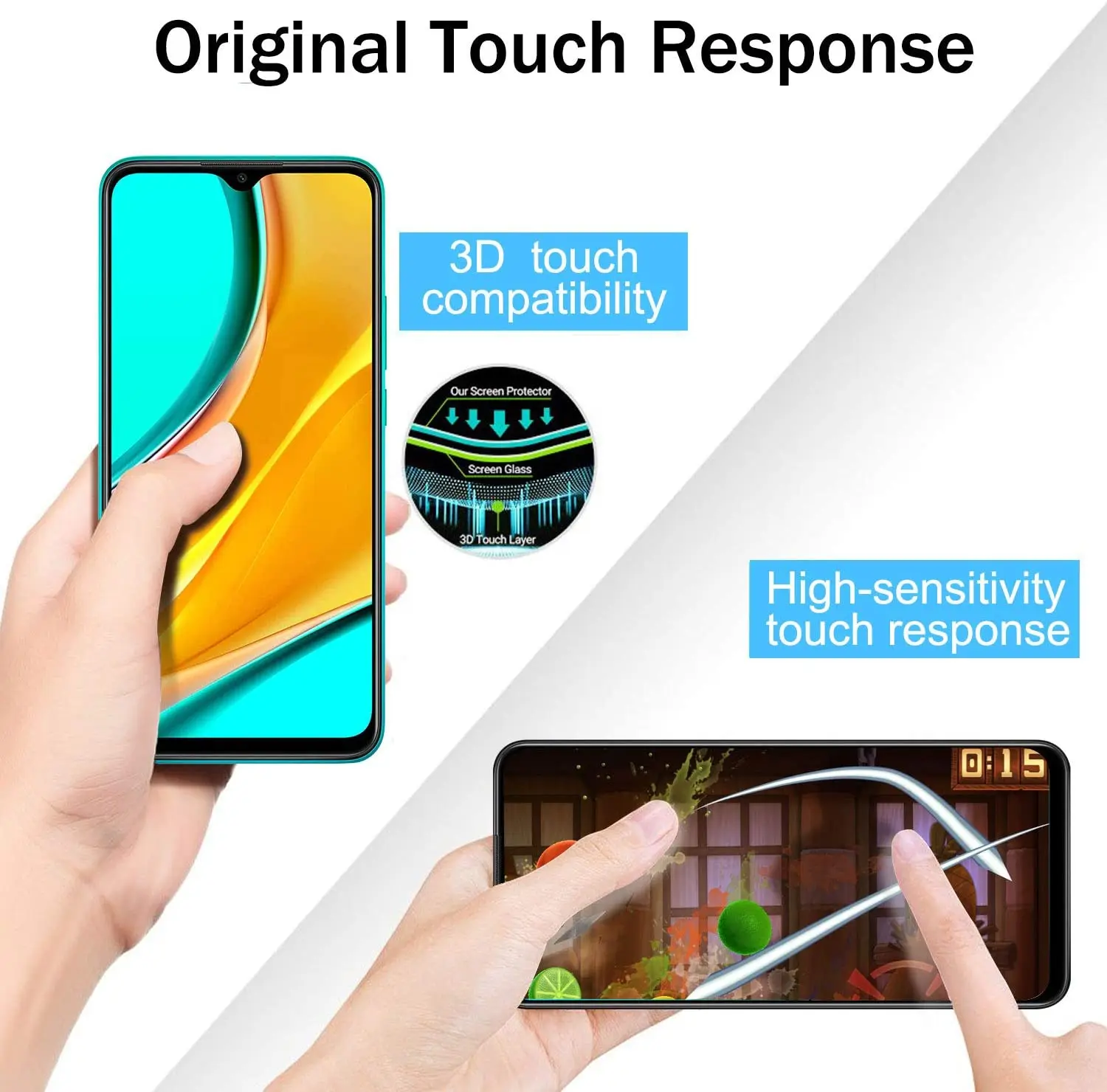 3Pcs Tempered Glass For OPPO A55S Q3S A55 A58X A1 Pro 4G 5G Screen Protector Reno 2 6 7 8