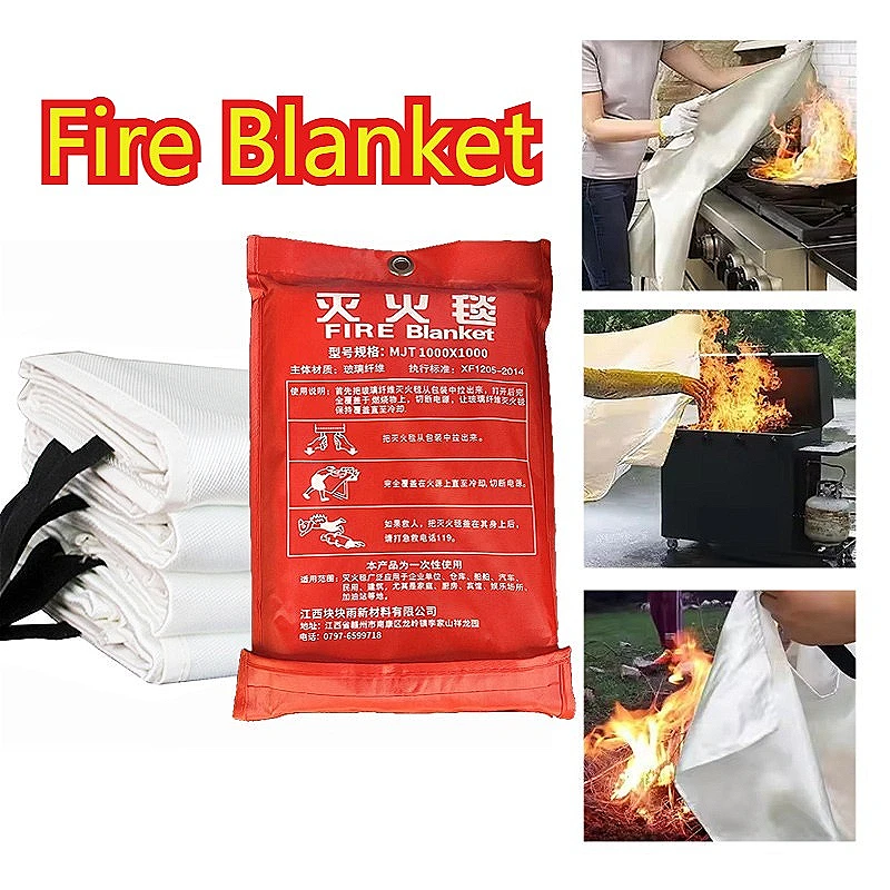 1/1.5M 화재 담요 안전 커버 방화 싸움 화재 방화 및 난연성 비상 생존 피난처 비상 커버