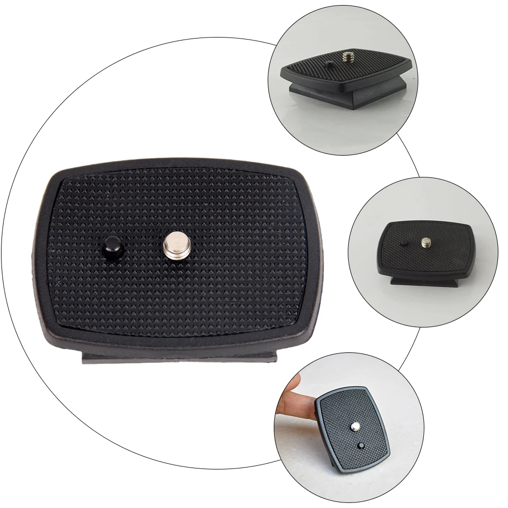 1pcs Quick Release Plate 1/4 Inch Screw Nonslip Base For Camera Tripod Mounting Adapter Lightweight Portable Photography Studio