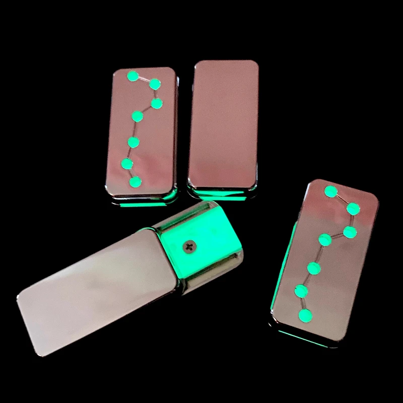 Carte de poussée magnétique lumineuse, curseur mécanique, plaque de poussée en métal, pièce haptique EDC, jouet sensoriel Anti-Stress, Anti-anxiété