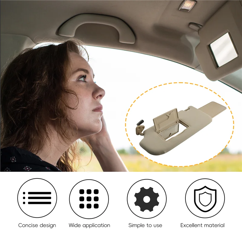

ABNF!Sun Visor With Vanity Mirror For Hyundai TUCSON 2004-2014 Sunshading Board