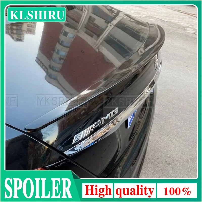 KLSHIRU For Mercedes W213 2016 2017 2018 2019 2020 2021 E-class E200 E300 E320 Spoiler ABS Car Rear Trunk Wing Spoiler