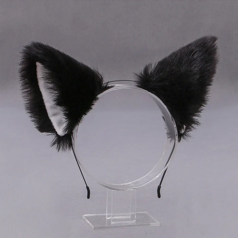 Cartoon Cat Ears Headwear, Fur Ear Hairband, Cosplay Head Band, Acessórios para Cabelo para Mulheres, Meninas, Criança, Festa de Natal