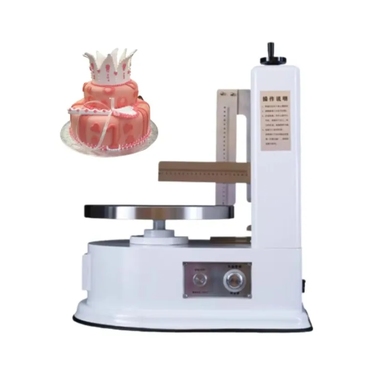 Birthday Cake Semi Automatic Cake Cream Coating Machine Cake Plastering Cream Coating Filling Machine
