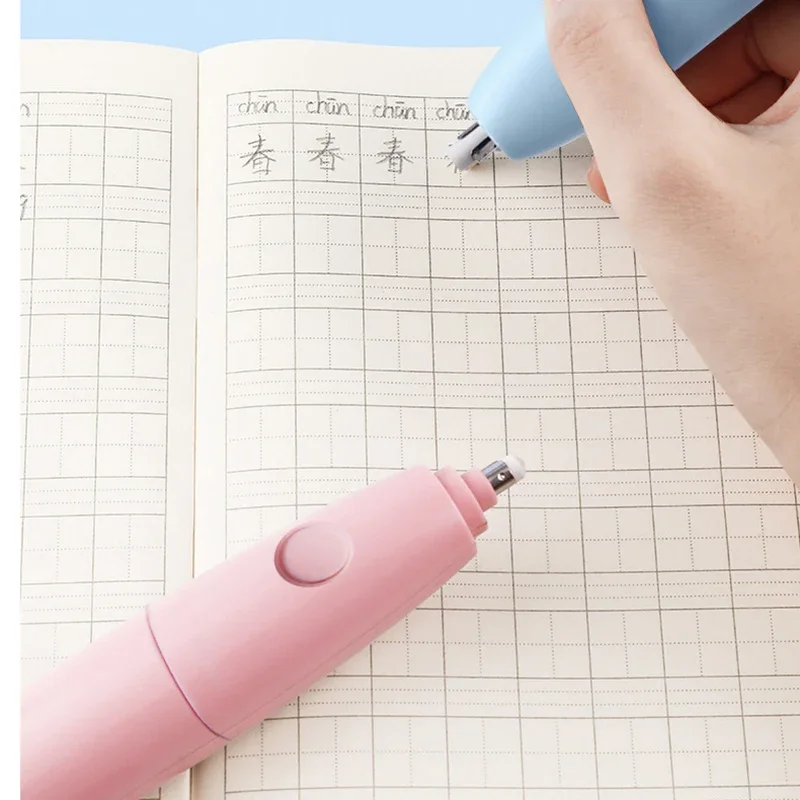 Cute Little Bear Cartoon Electric Rubber Sketching Automatic Eraser 2b Fully Automatic Scratch Free Eraser 지우개