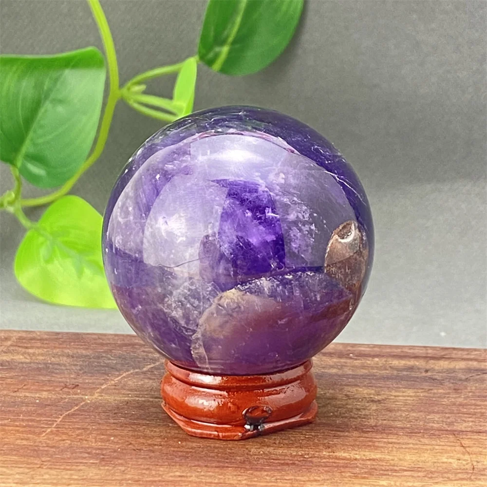 Natural Transparent Amethyst Magic Ball  Healing Meditation Massage  Degaussing Feng Shui Ornaments  Home Decoration