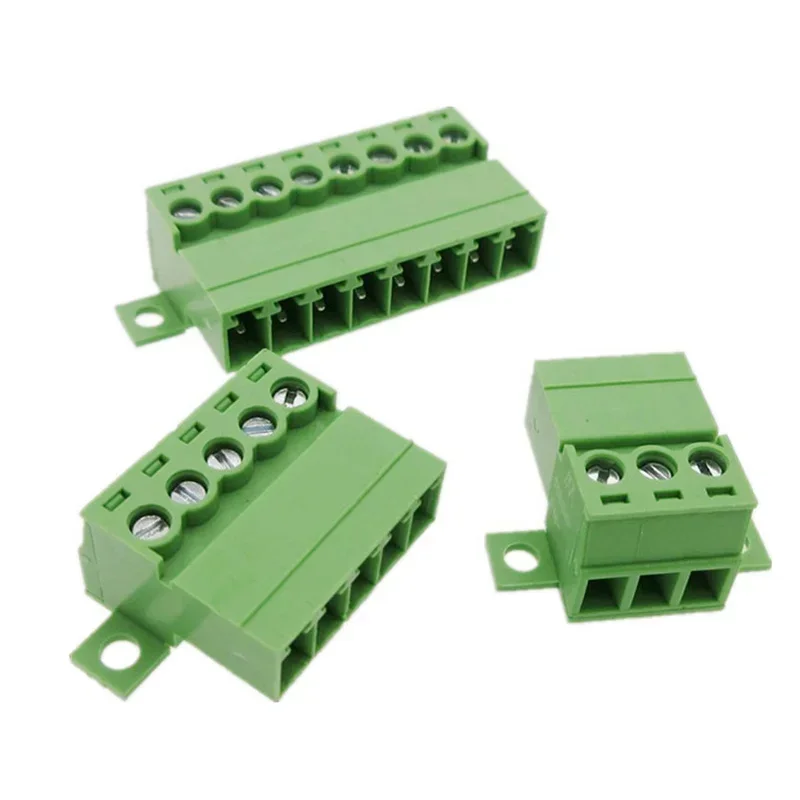 1Sets solderless docking type 15EDG 3.81MM screw terminal block connector PCB plug-in type 15EDGRKC 3.81 green terminal block