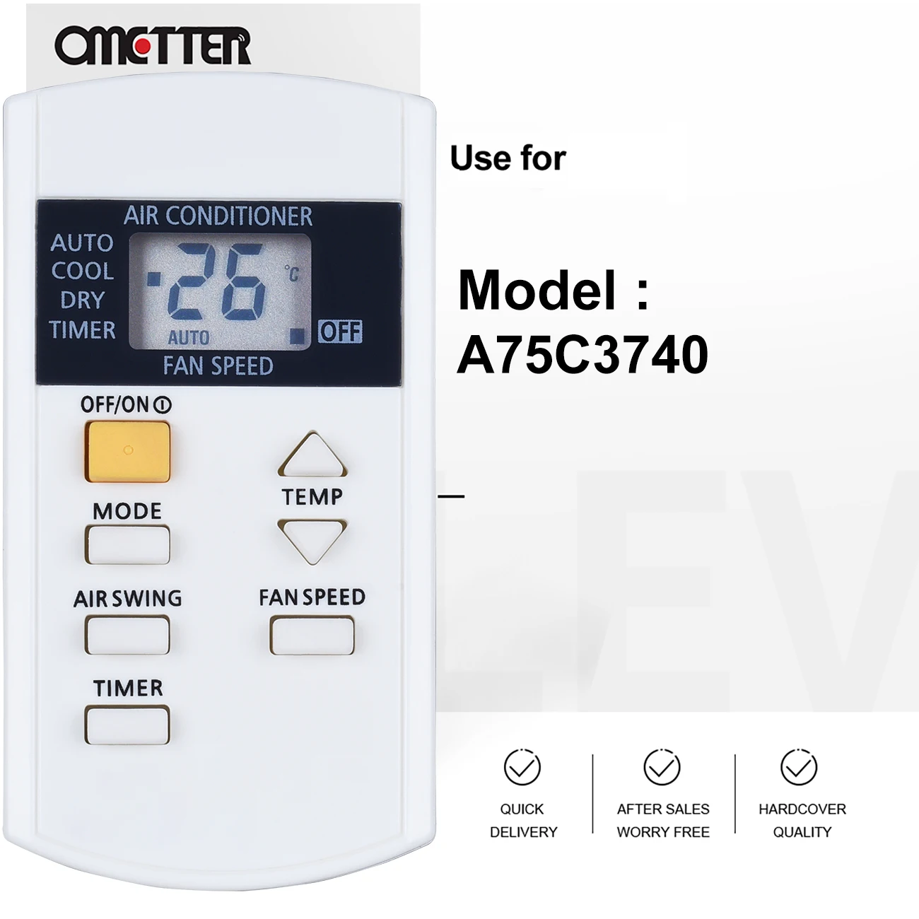 Новый пульт дистанционного управления AC/C для кондиционера Panasonic, 6 кнопок A75C3740 A75C3733