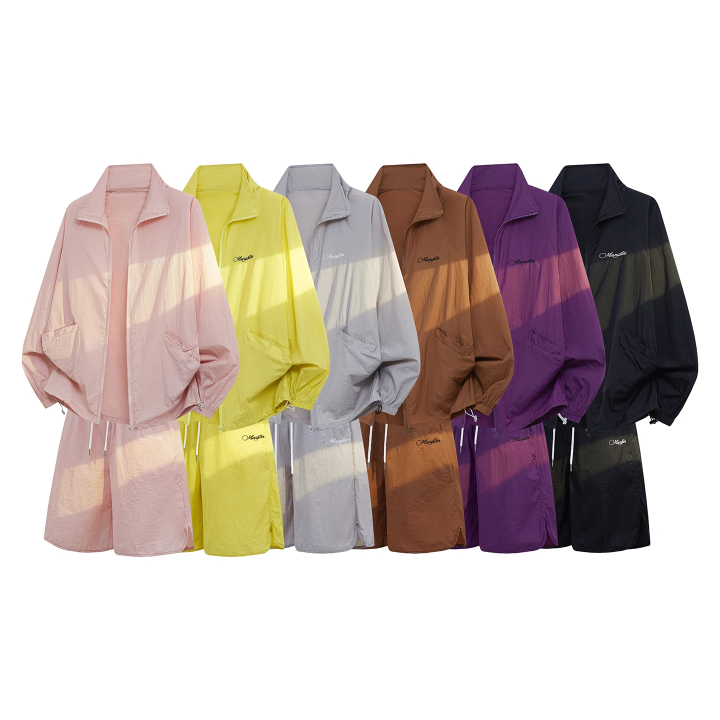 

8XL-M Extra Large Size Silk Sunscreen Shirt Shorts Set for Men - Outdoor Sun Protection Clothing - Sports Jacket Trendy