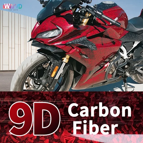 Imagen 2 del producto Adhesivo de fibra de carbono forjado para coche, vinilo adhesivo para capó, negro, dorado, plateado y rojo de alto brillo