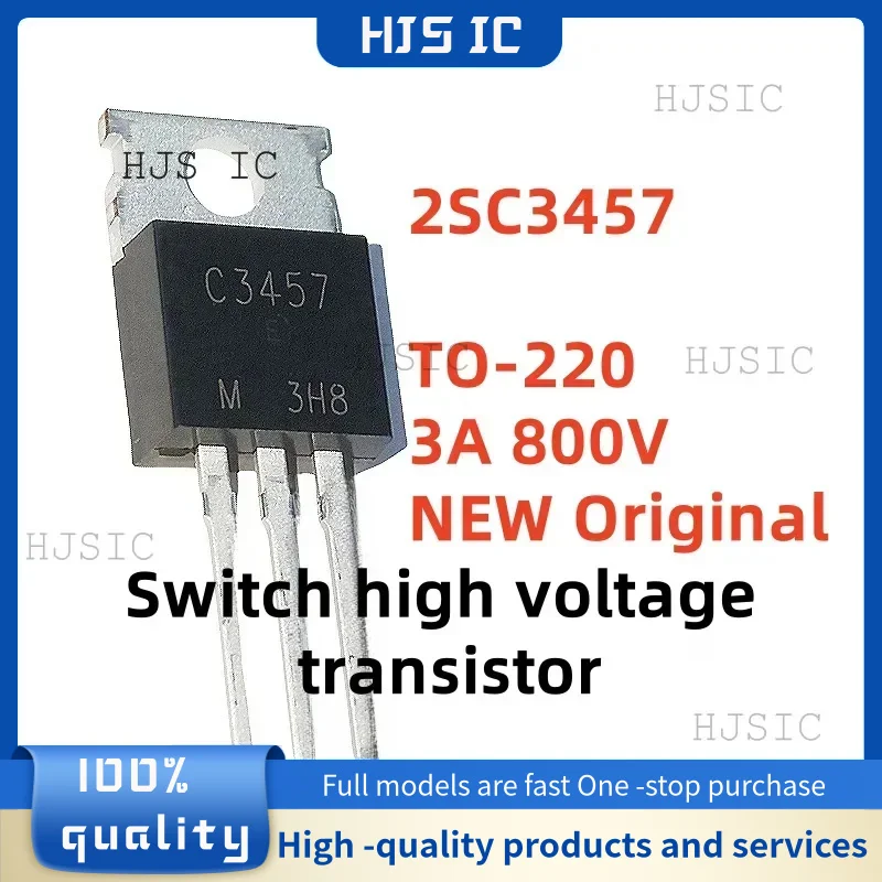 5-10-20PCS NUEVO Original 2SC3457 C3457 TO-220 3A 800V Transistor de Potencia NPN Interruptor Transistor de Alto Voltaje Electrónica