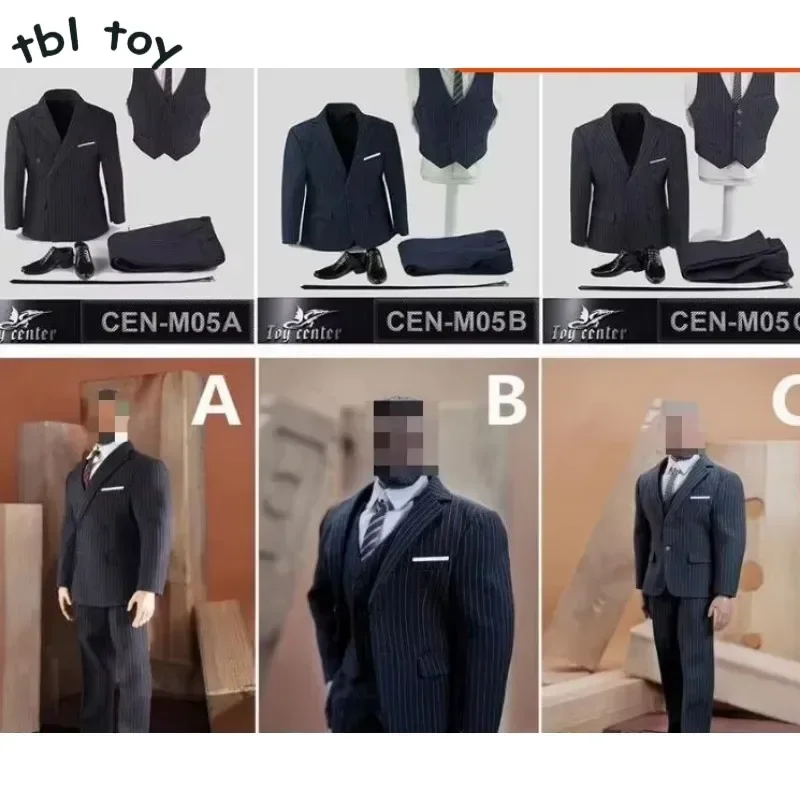 Traje de caballero inglés a escala 1/6 con rayas, conjunto de ropa informal, modelo para soldado masculino, PH, TBL, M05, M34, figura de cuerpo fuerte