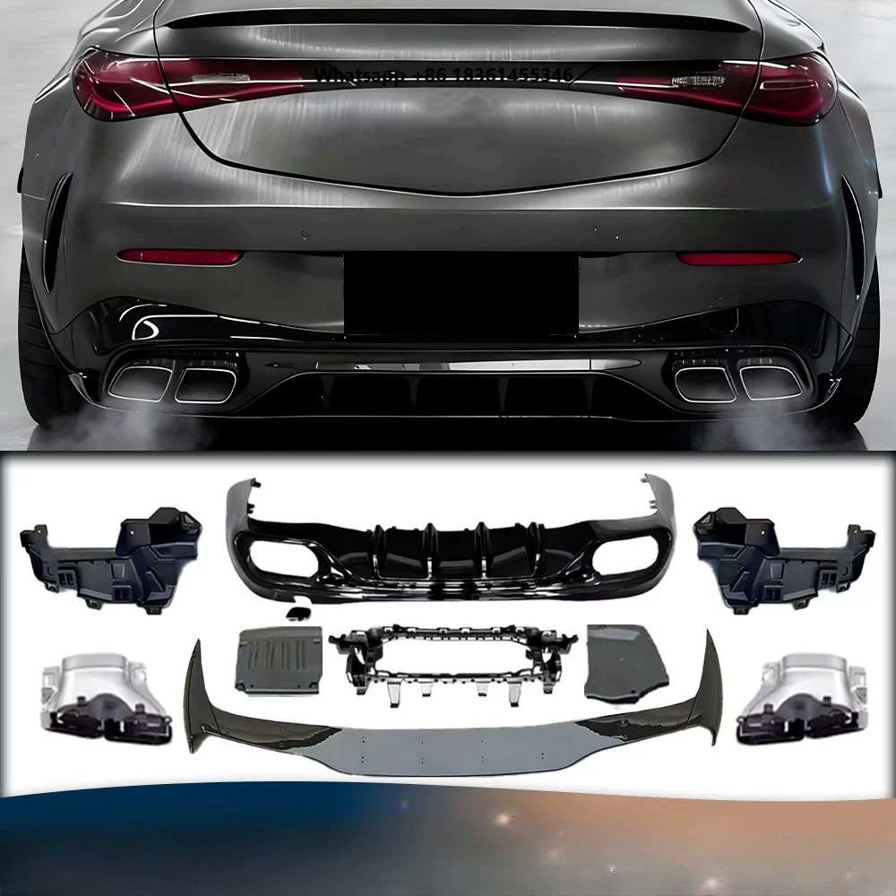 For CLE-Class CLE260 CLE300 C236 2024-2026 modified new style rear lip Body kit Diffuser with Tail Pipe