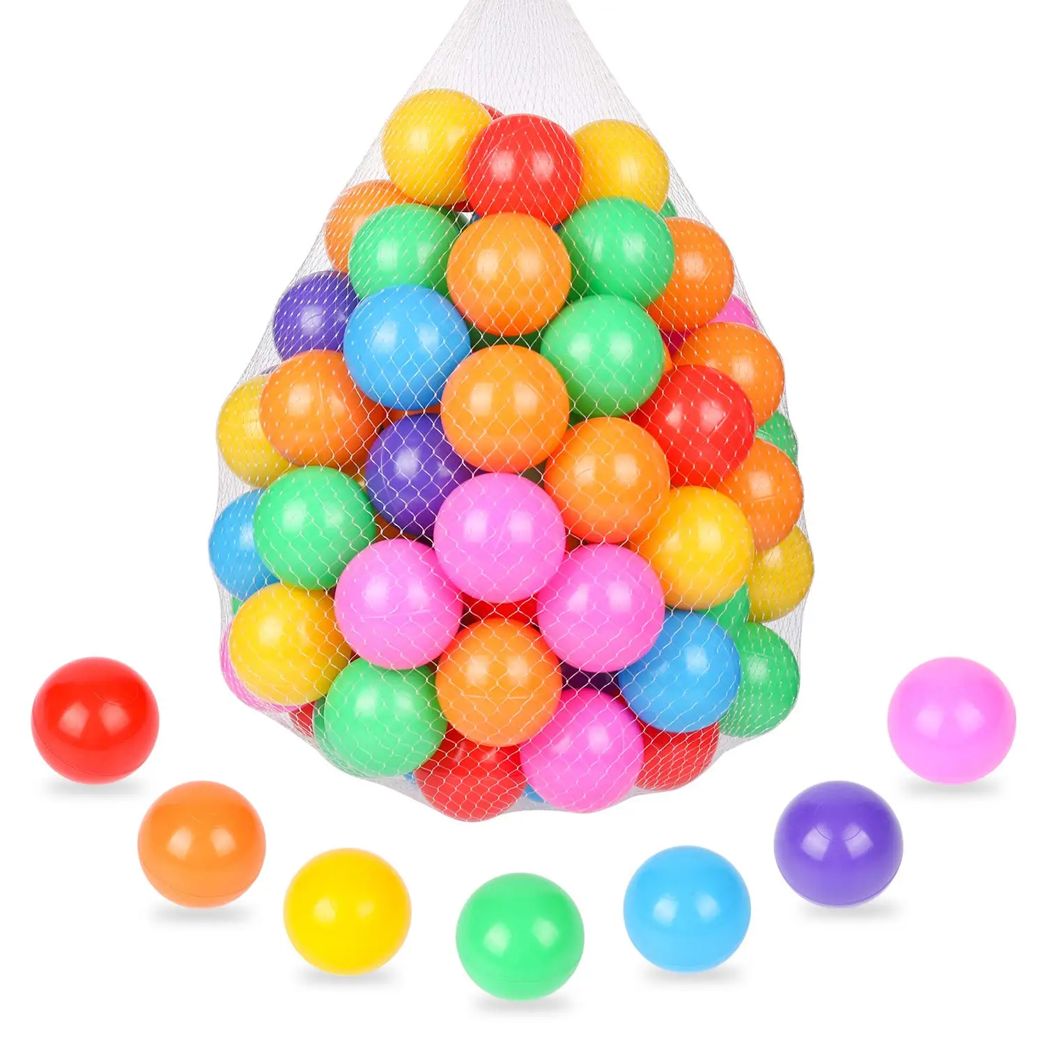 100 Stuks 55Mm Baby Plastic Ballen Water Zwembad Oceaan Bal Spelletjes Voor Kinderen Zwemmen Pit Spelen Huis Buitenshuis Sport Bal Tenten Baby Speelgoed