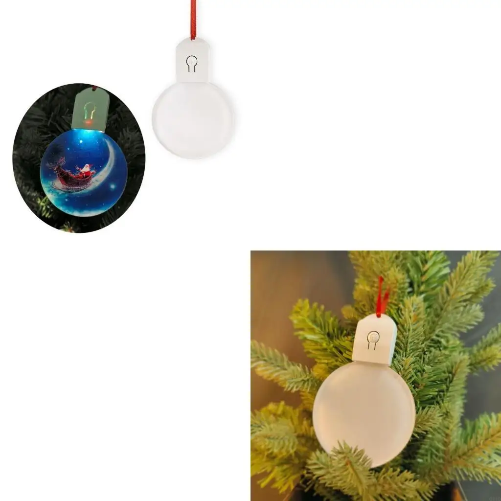 Acrylic Light Pendant Heat Transfer Press Printing Pendants DIY Christmas Ornaments Discs Decor Double-sided Printing