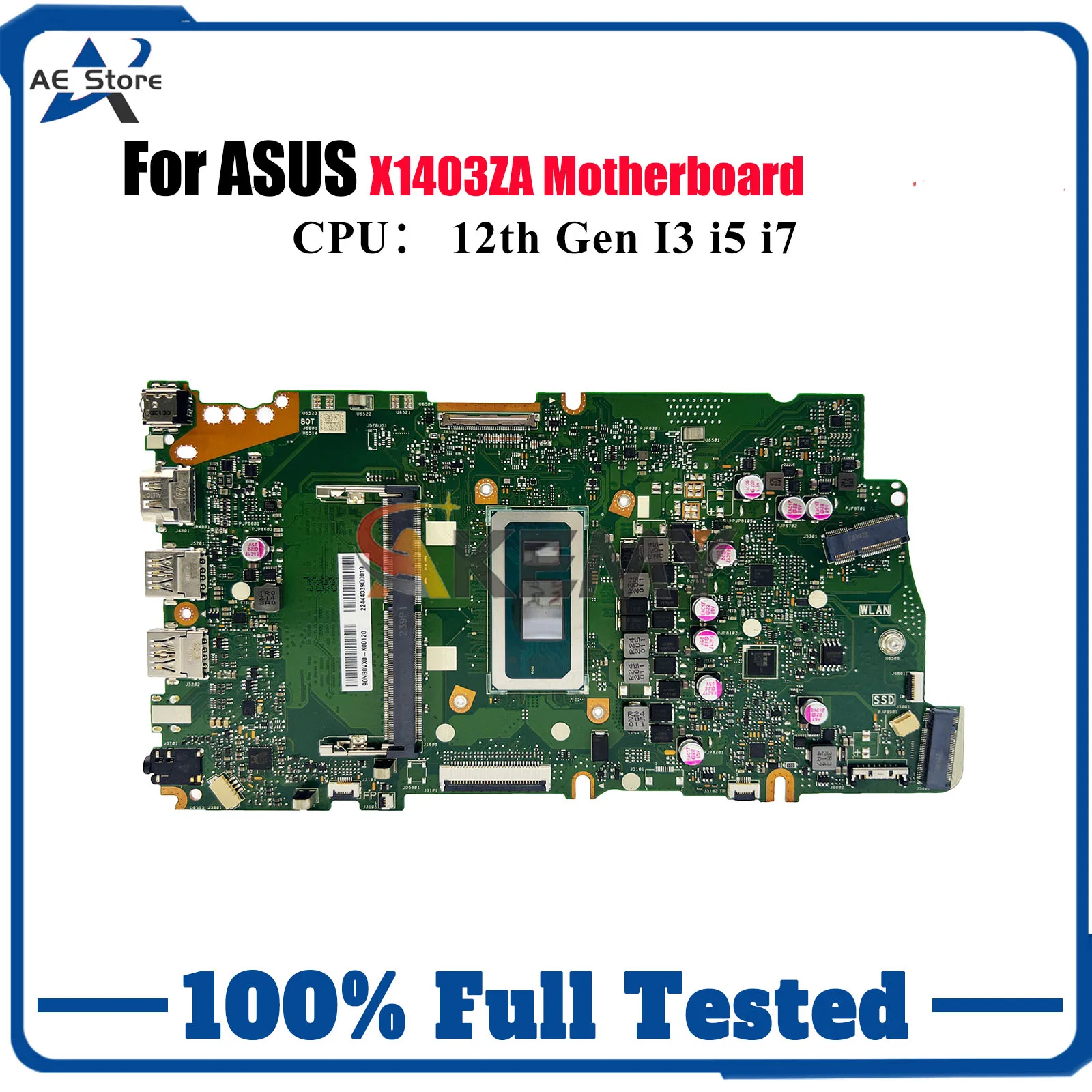 

X1403ZA Материнская плата для ноутбука ASUS VivoBook X1403Z X1403ZA Материнская плата для ноутбука с 12-го поколения I3 i5 i7 100% тестирование ОК быстрая доставка