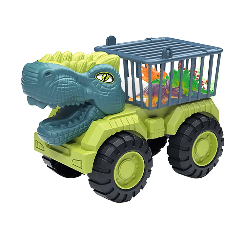 Big dinosaur engineering vehicle toy pull back dinosaur car sliding transport vehicle set pull back function large vehicle