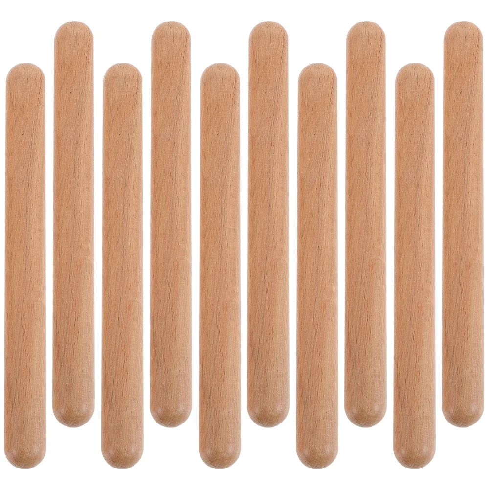 12 Pcs Kid Toys Playdough Tool Children Early Educational Natural Wood Stick Wooden Musical Percussion Instrument