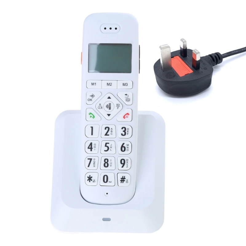 D1011 Modern Cordless Phone Digital Telephone Handheld with Large Display CallerID Number Storage Low Radiation