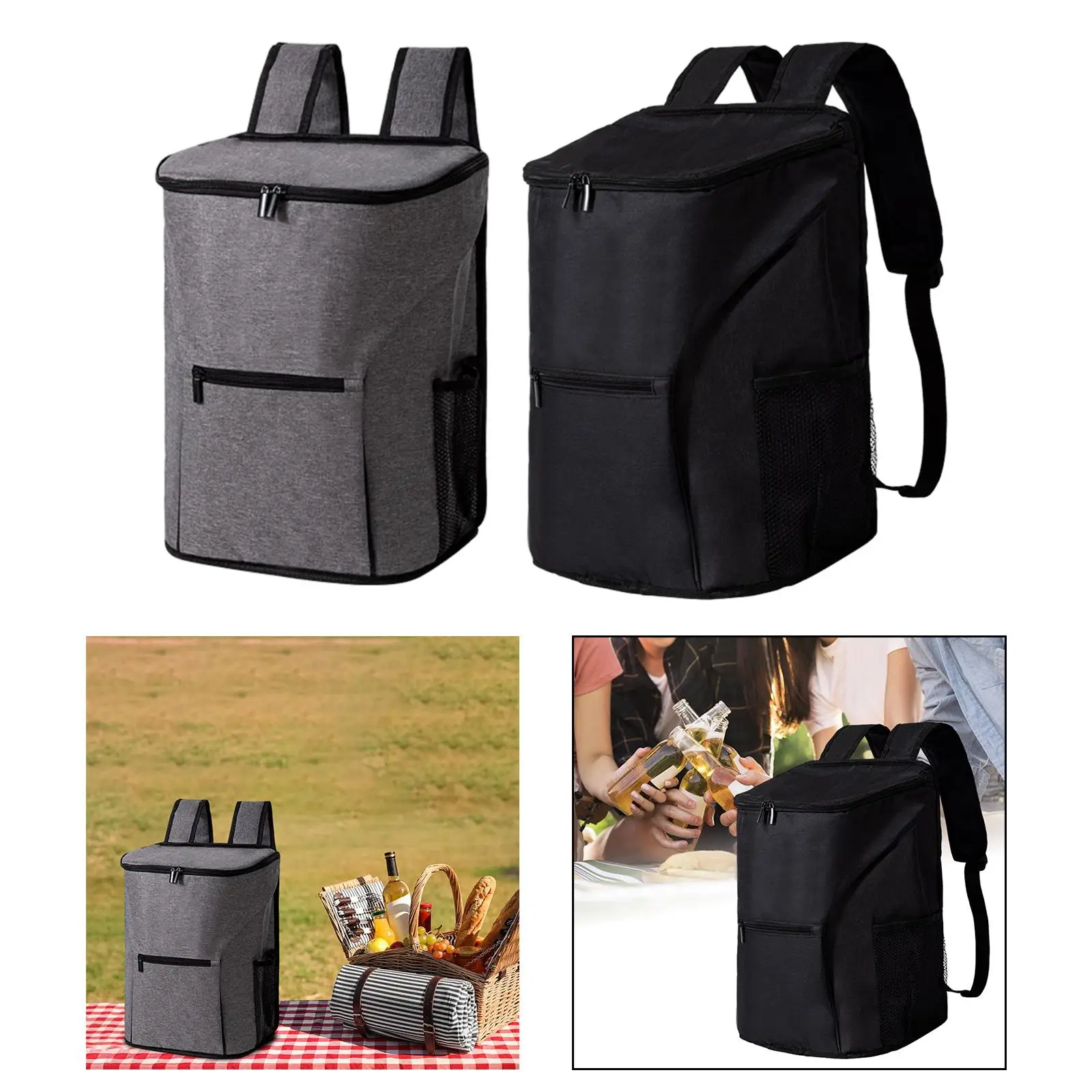 Large Capacity Cooler Bag Thermal Backpack Lunch Backpack Waterproof Beach Cooler for Lunch Hiking Park Day Trips Fishing Travel