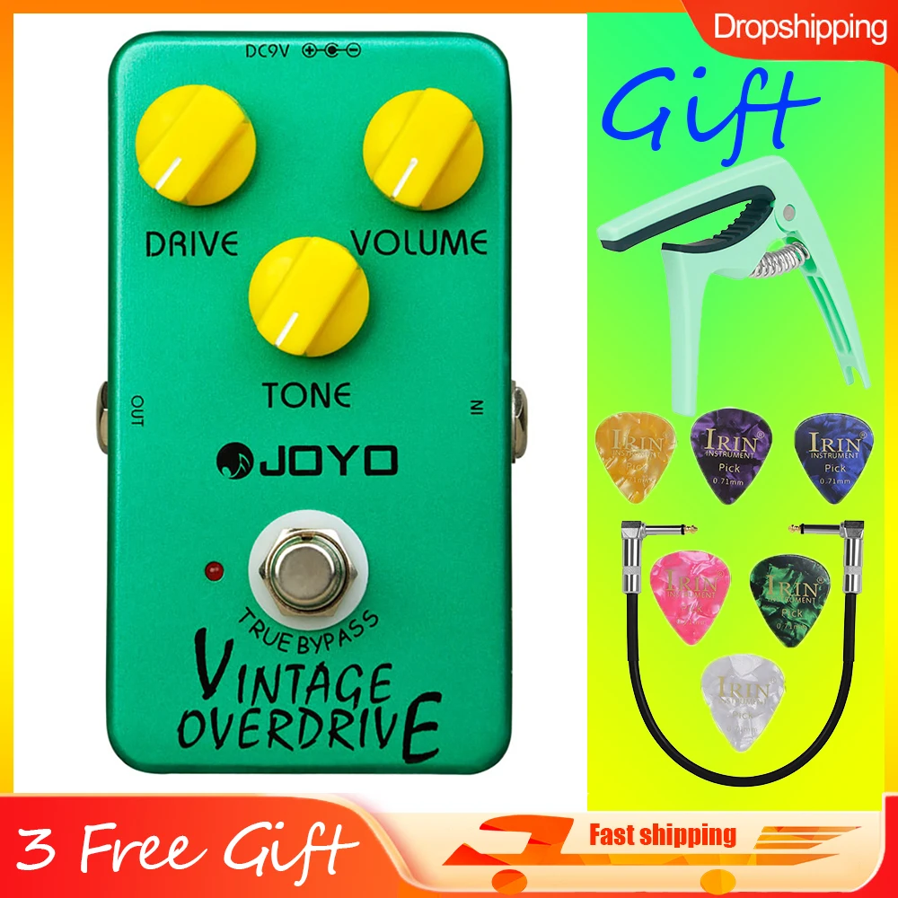 

JOYO JF-01 Vintage Overdrive Effects Pedal Classic Tube Screamer Overdrive Guitar Pedal True Bypass Electric Guitar Accessories