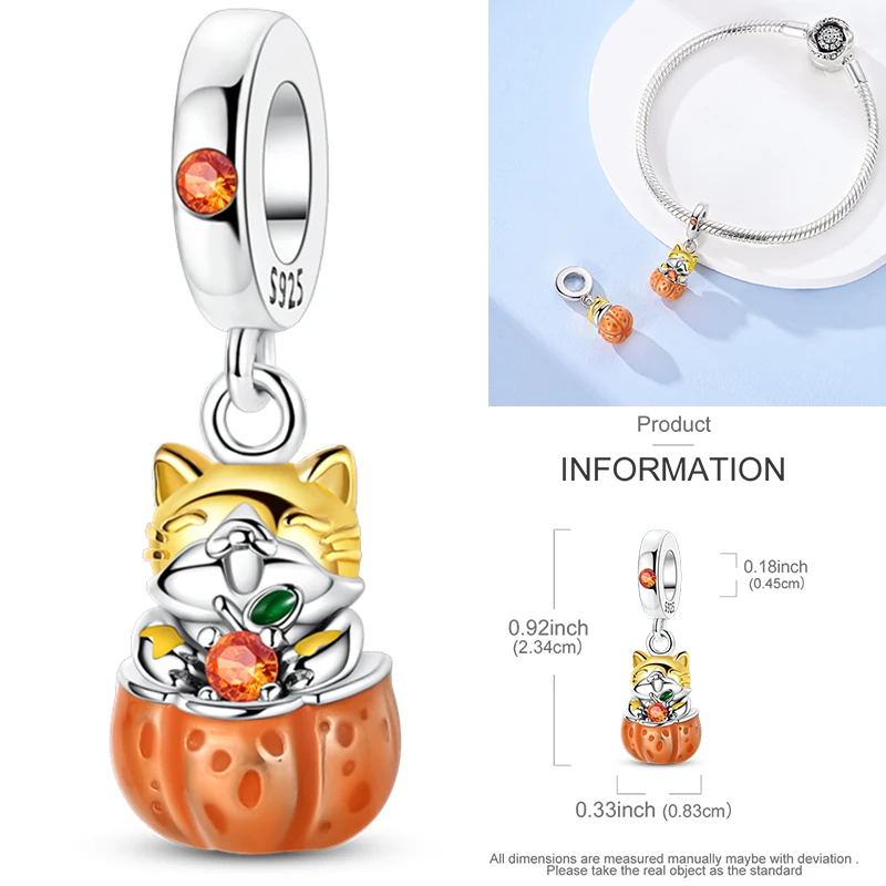 Frucht-Charm 925 Sterling Silber Erdbeere Kirsche Avocado Perlenanhänger Passend für Europäische Armbänder DIY Damenschmuck Geschenk 2026 – Detail 16