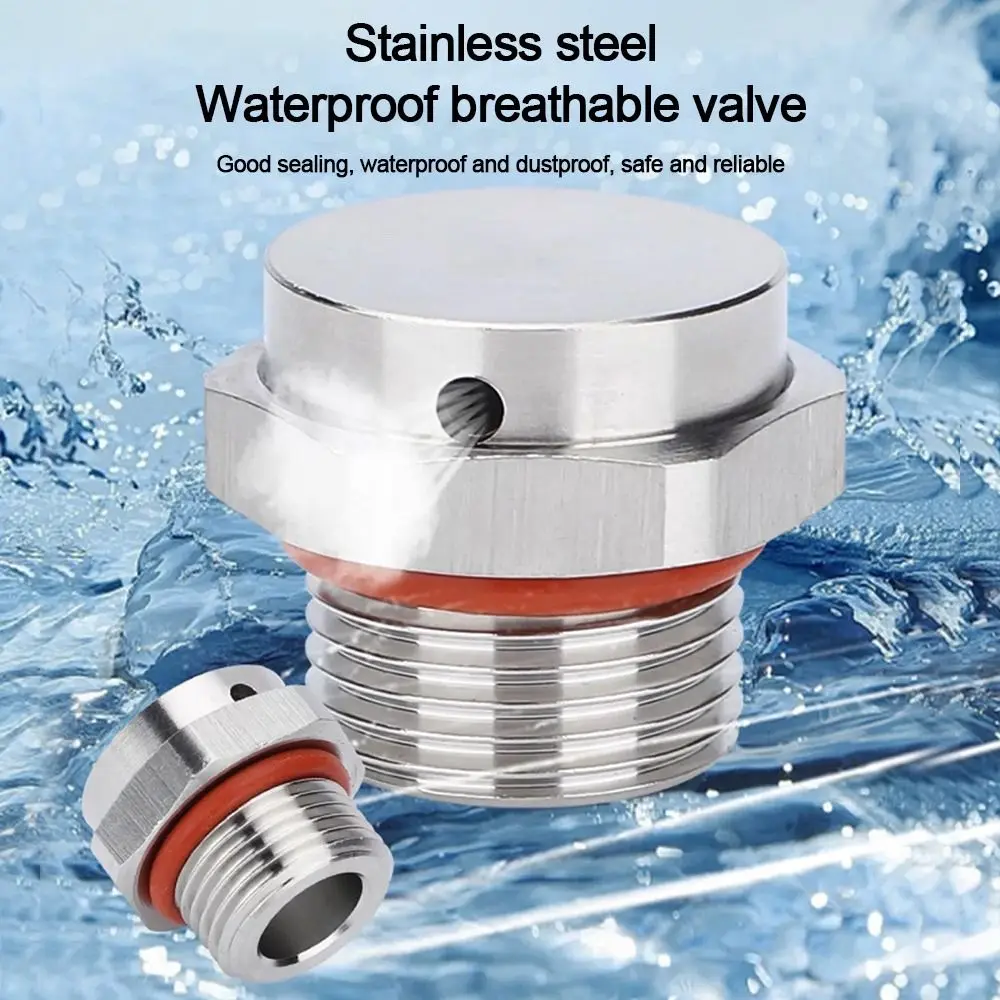 New 304 Stainless Steel Air Vent Valve Screw In Waterproof Breather Vent Valve M5 M6 M8 M10 M12 Pressure Relief Valve