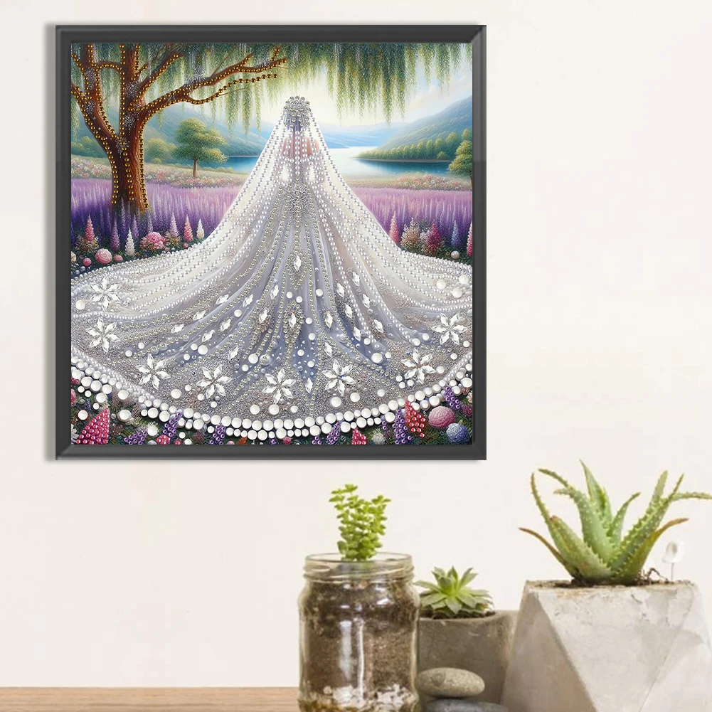 

5D DIY Partial Special Shaped Drill Diamond Painting Kit Girl Decoration 30x30cm