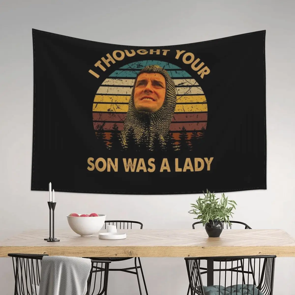 

Legendary Laughter Monty Python Quest for the Holy Grail Tapestry Wall Hanging Home Decoration Tapestry