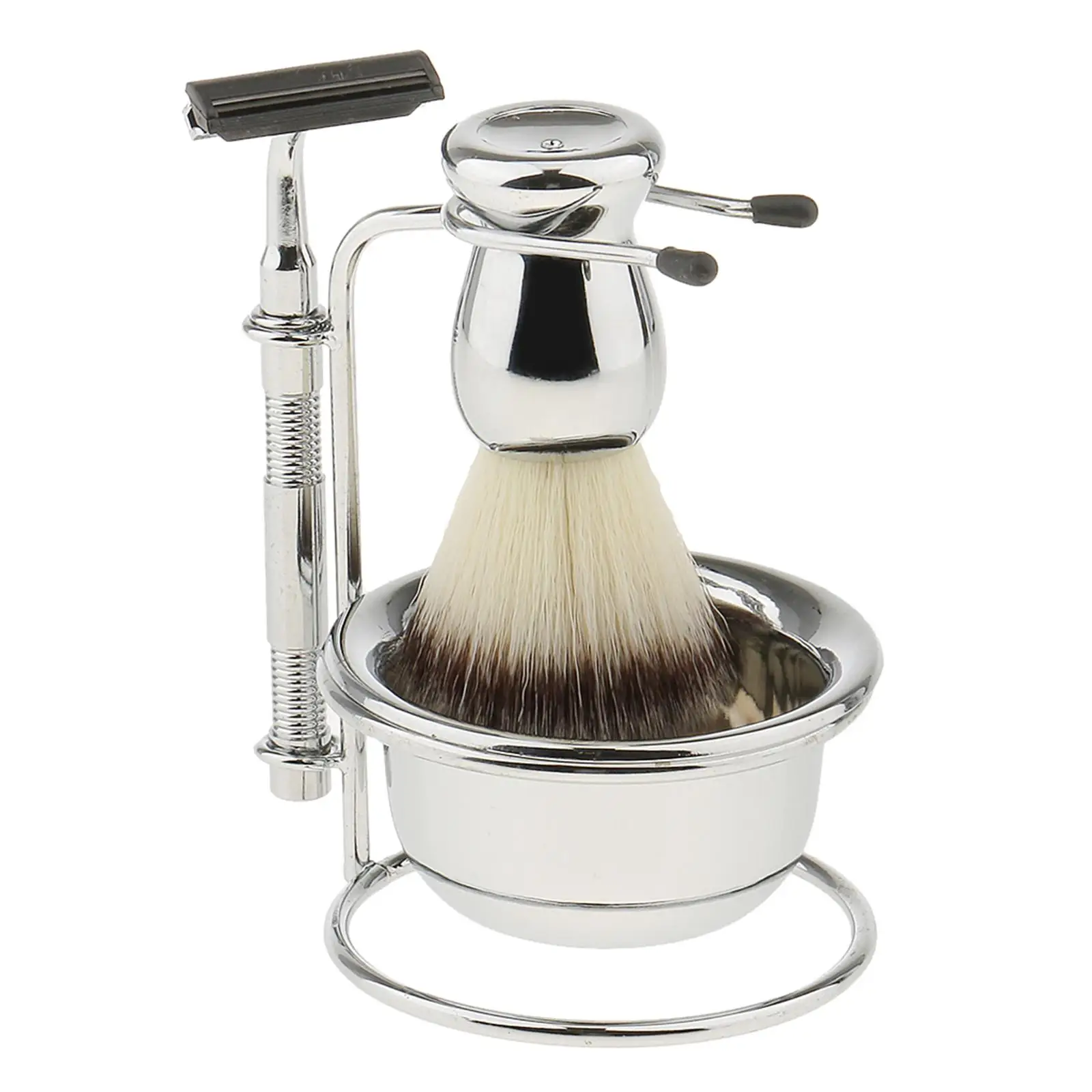 Pack of 4 Pieces Shave Set for Men, Shaving Soap Bowl, and Brush