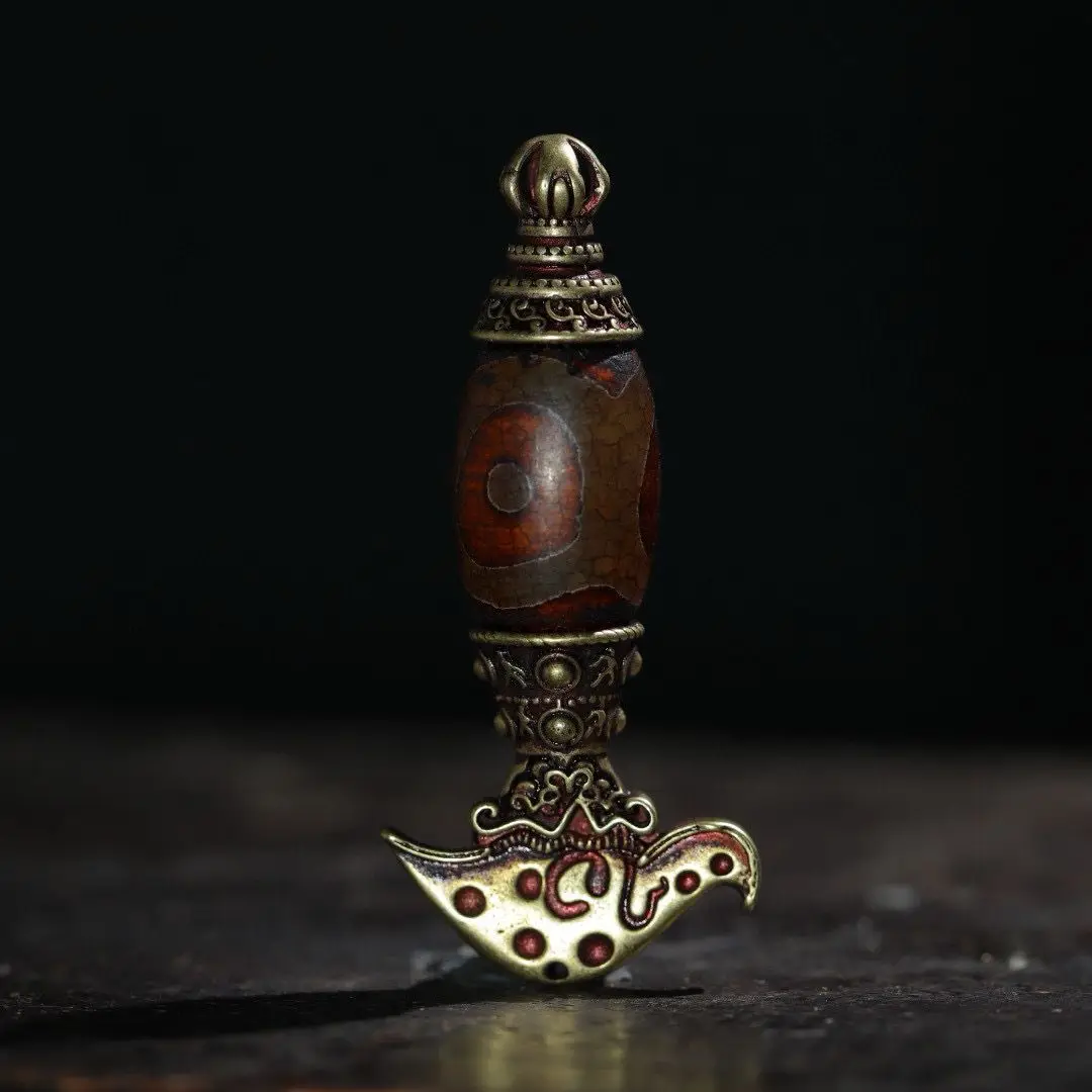 Tibet Tibetan small Demon-subduing pestle Statue Home Garden Decoration Fengshui Figurines Ornaments Crafts