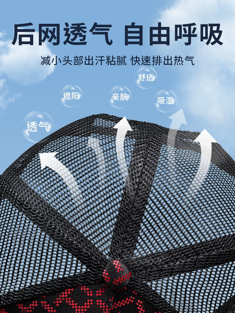 Summer high top letter G hat, men's head circumference highlights face, small baseball cap, outdoor sunshade duck tongue net hat - Image 4