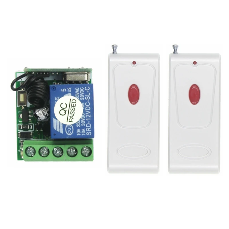 Lntelligent Access Control Electromagnetic Lock Control Switch DC12V 1CH RF Transmitter Receiver For Alarm Horn LED Lights