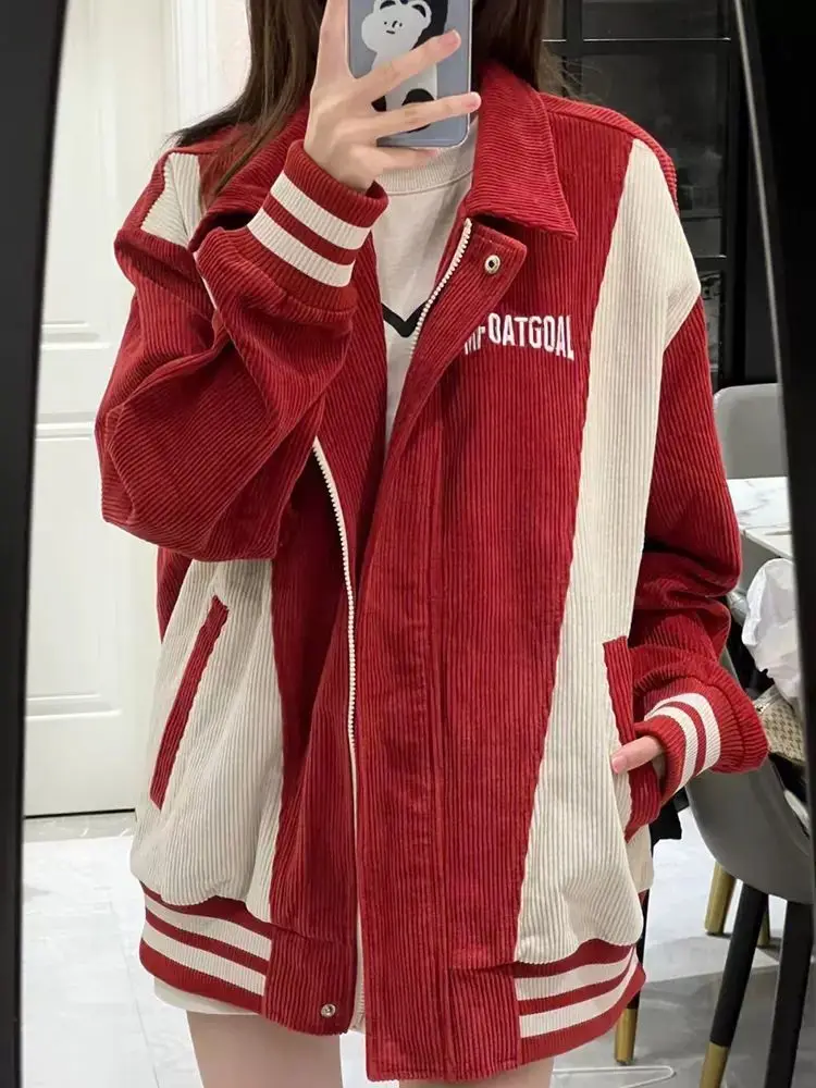 سترات الدنيم الملابس النسائية الكورية الشعبية المتعثرة الجرونج خمر الأكمام الأساسية الكلاسيكية زر الجبهة عارضة الخريف الأزرق