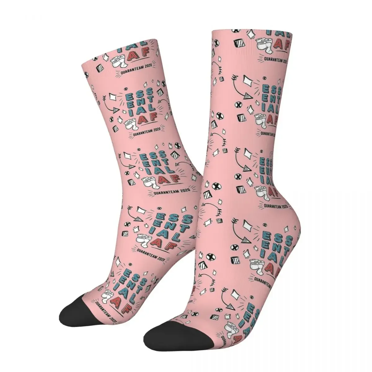 Essential Tains-Chaussettes Harajuku Quaranteam, Chaussettes sulfToutes Saisons, Bas Unisexe, Accessoires Cadeaux, Haute Qualité, 2020