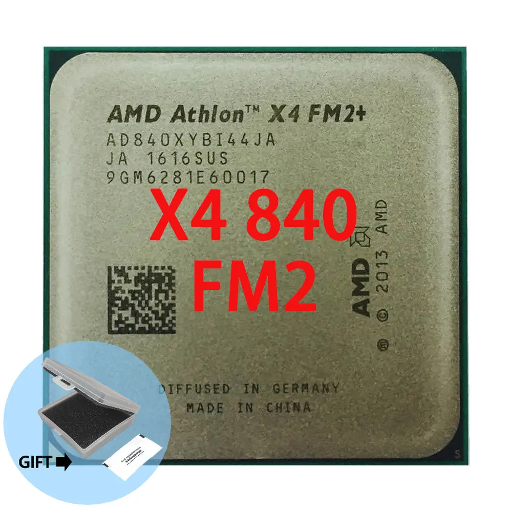 معالج لوحدة المعالجة المركزية رباعي النواة AMD أثلون X4 840 3.1 GHz AD840XYBI44JA مقبس FM2 +