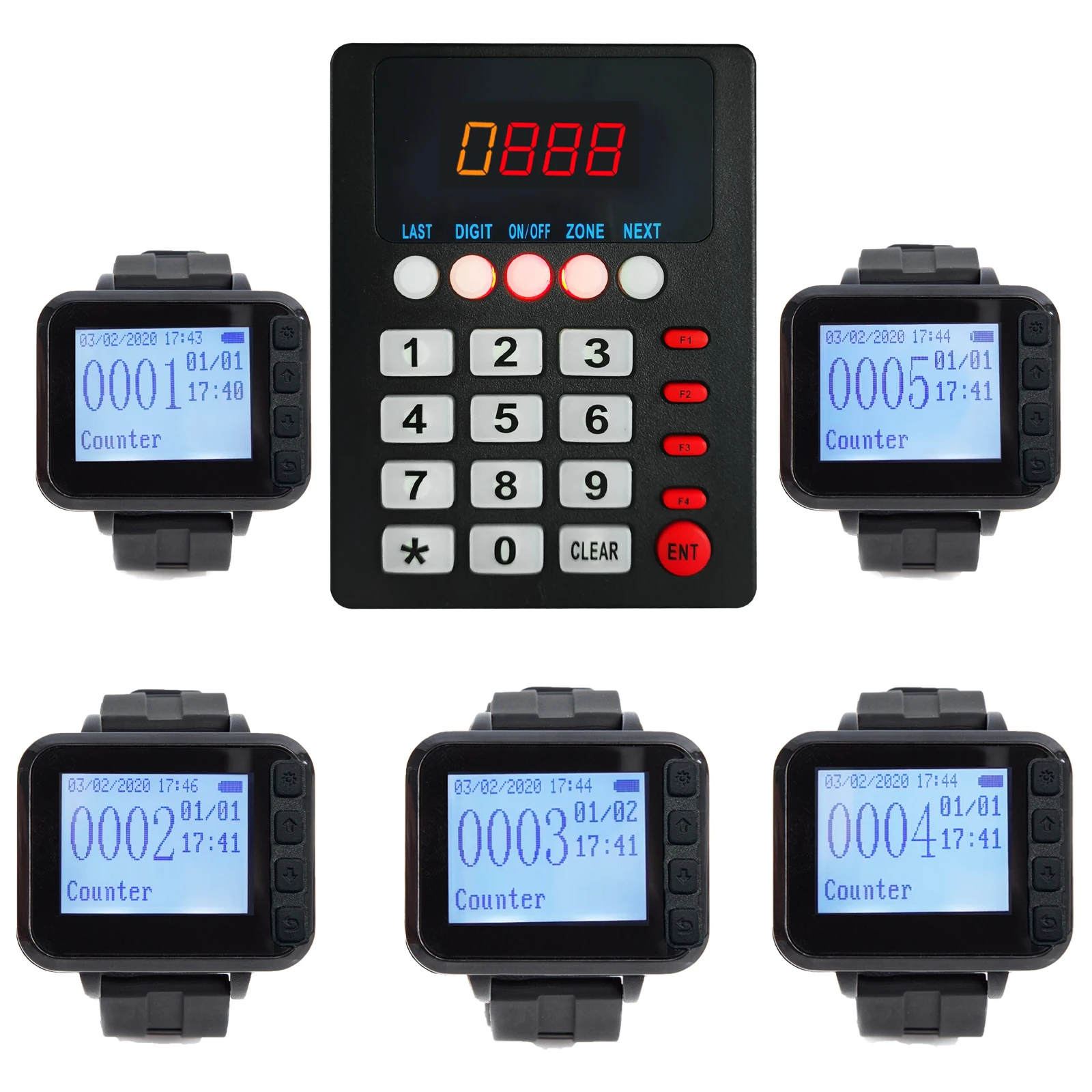 Ycall Kitchen Waiter Calling System Restaurant Pager For Server 5 Watch Receivers 1 Transmitter For Coffee Bar Hotel