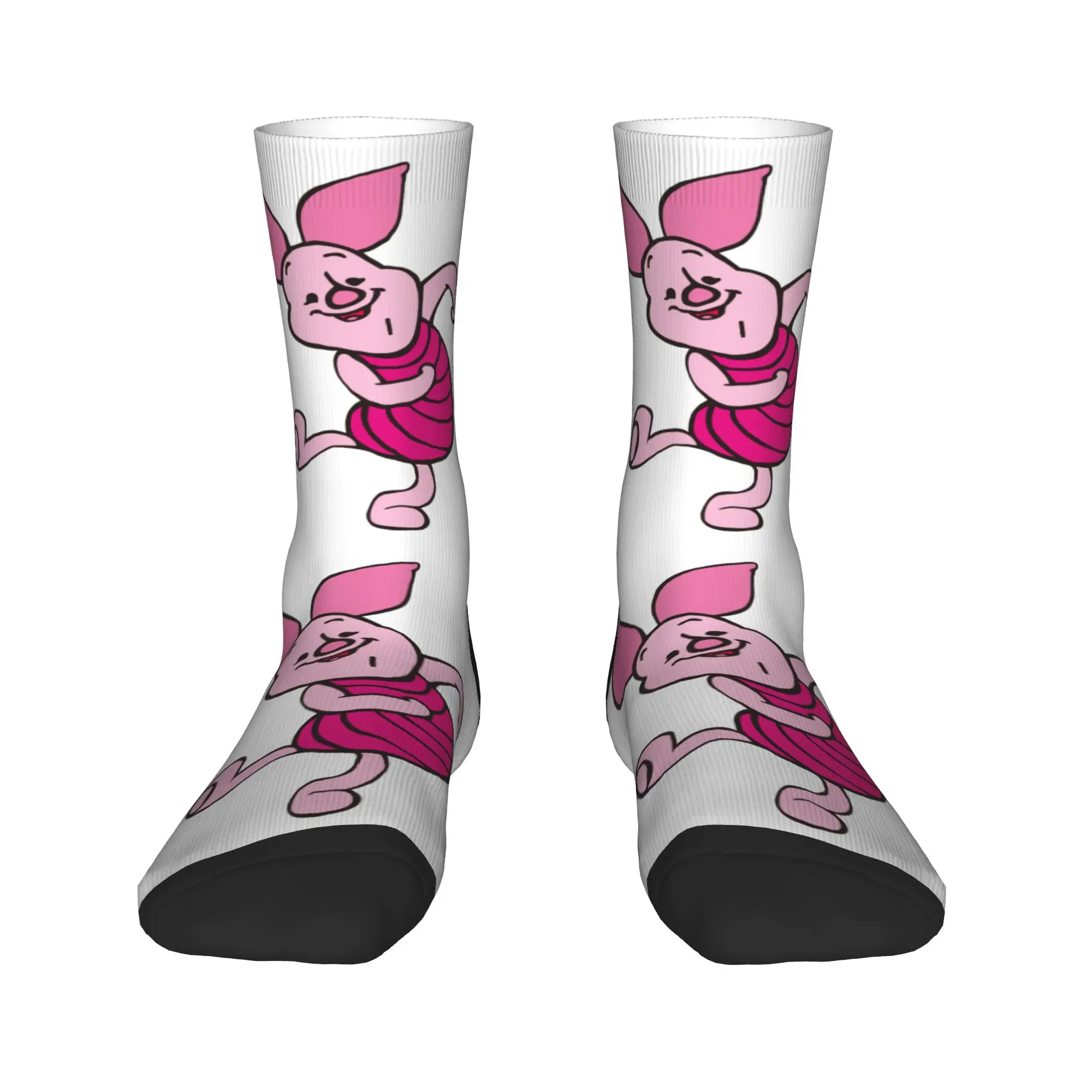 

Novelty Men's Cartoon Winnie The Pooh Animation Dress Socks Unisex Warm Comfortable 3D Printing Piglet Crew Socks