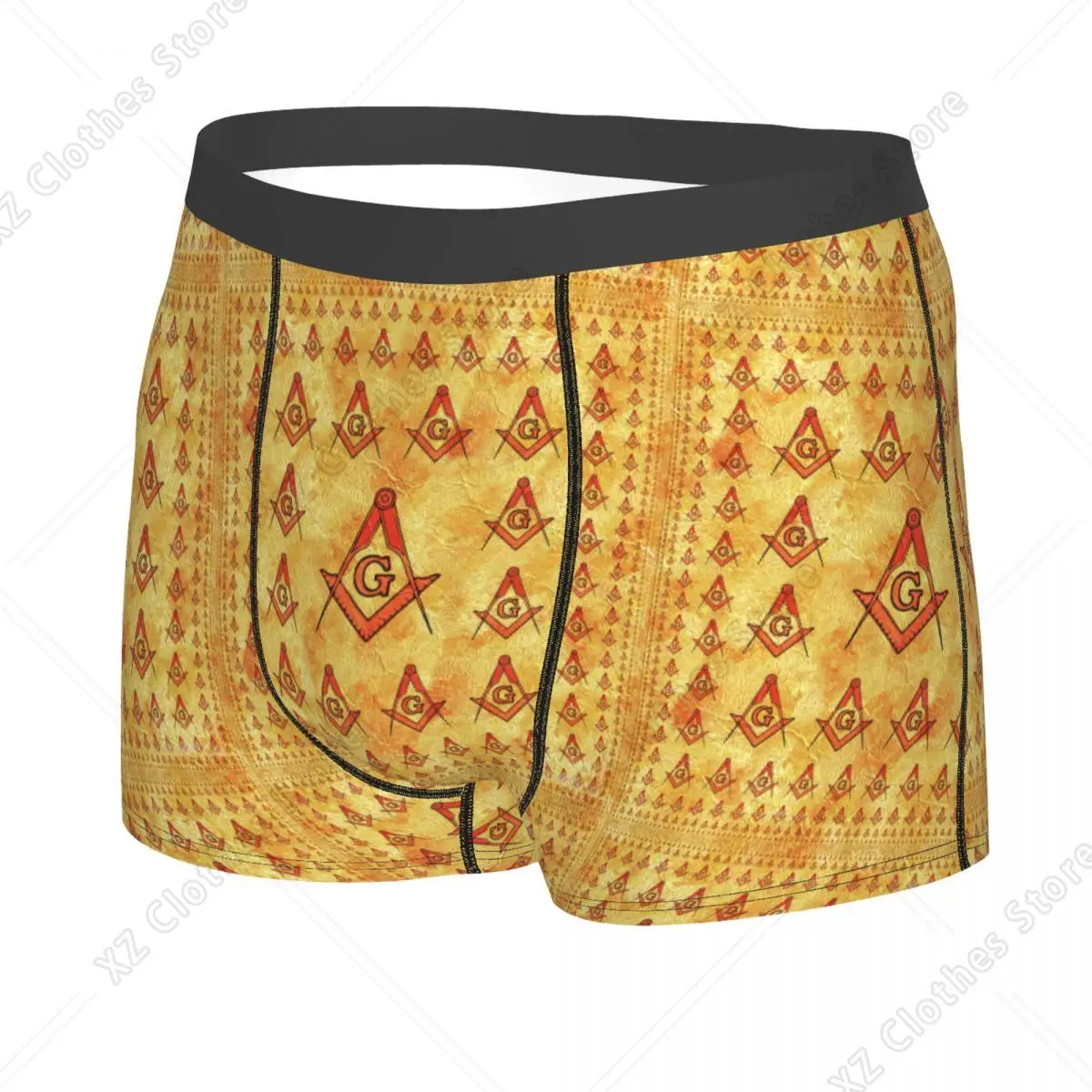 Custom Masonic Freemason Underwear Men Stretch Boxer Briefs Shorts Panties Soft Underpants For Homme
