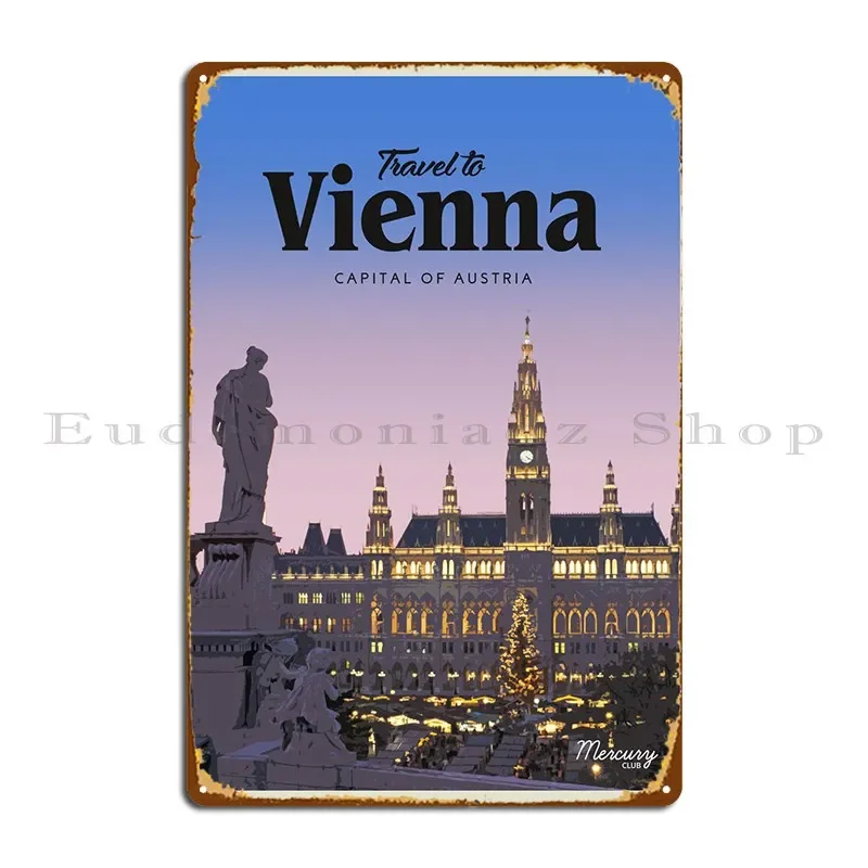Visit Vienna Metal Plaque Party Customize Garage Wall Plaque Wall Decor Tin Sign Poster