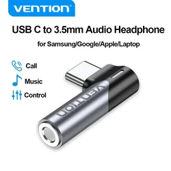 Vention Type C to 3.5mm Audio Jack Female Earphone Headphone Aux Connecter USB C to Jack 3.5mm Adapter for Xiaomi Huawei Mate 30