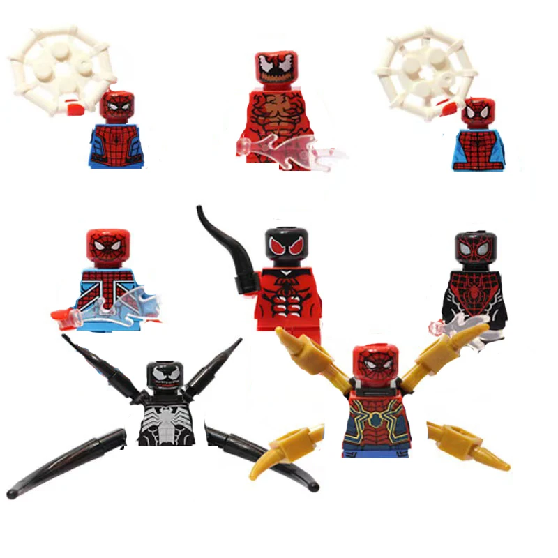 Marvel compatible Lego Avengers Spider Iron Man Superhero Ant Man Assembly Man Block Toy