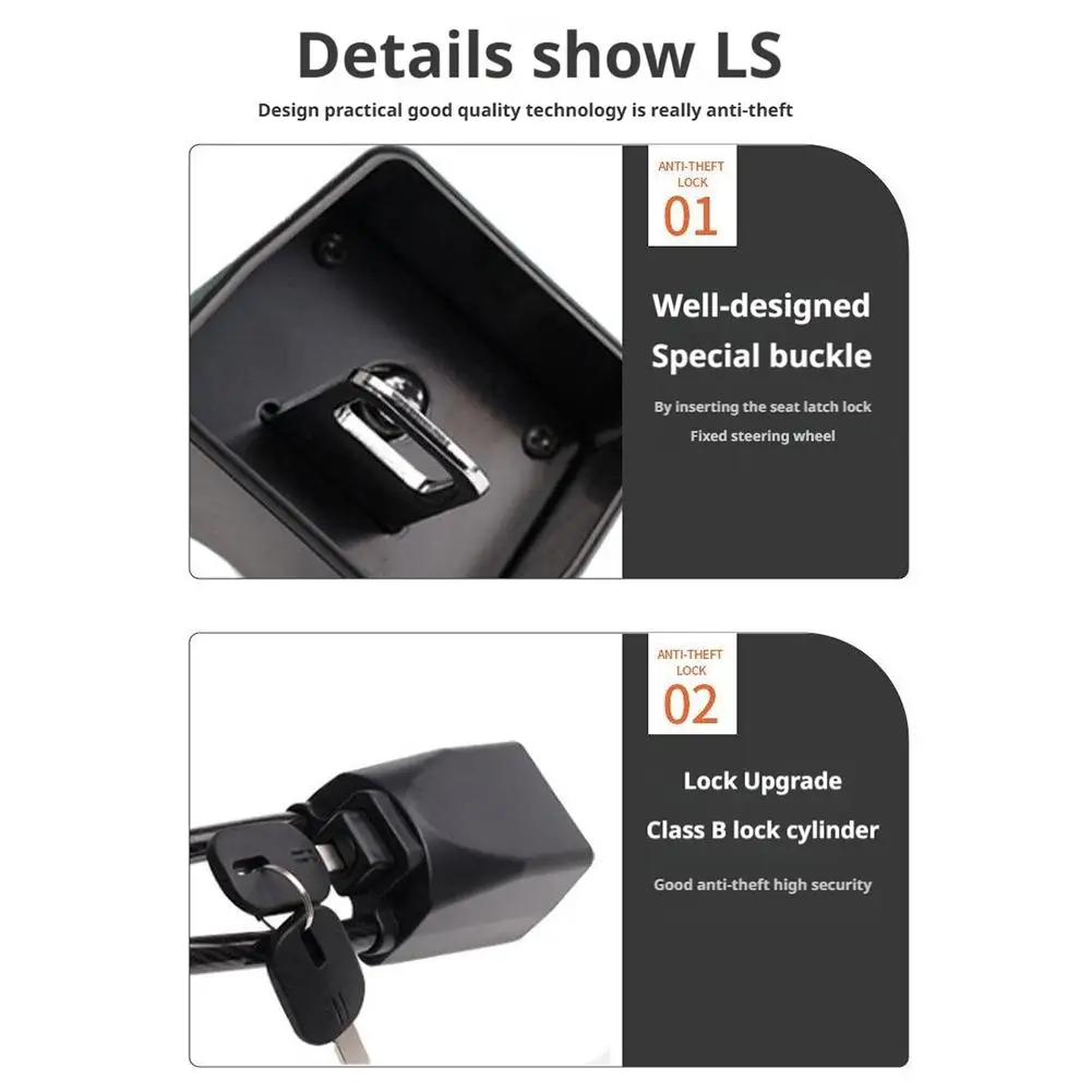 قفل عجلة قيادة السيارة العالمي، جهاز مضاد للسرقة، مناسب عالمي، شاحنة حماية أمنية شديدة التحمل، شاحنة SUV، آمنة وموثوقة #6